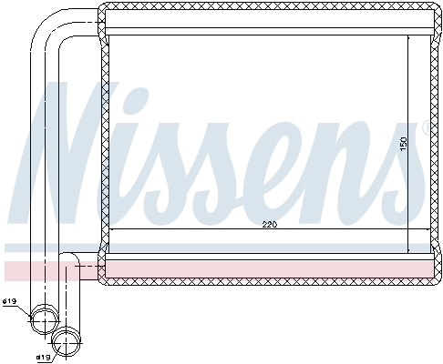 NISSENS 77527 Scambiatore calore, Riscaldamento abitacolo