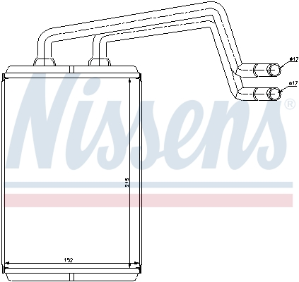 NISSENS 77612 Scambiatore calore, Riscaldamento abitacolo