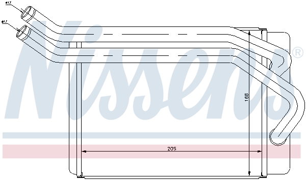 NISSENS 77614 Scambiatore calore, Riscaldamento abitacolo