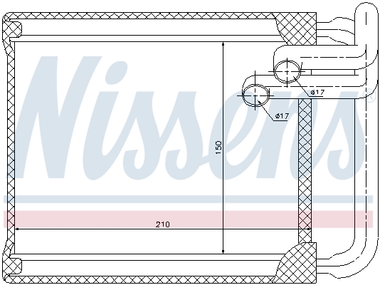 NISSENS 77632 Scambiatore calore, Riscaldamento abitacolo