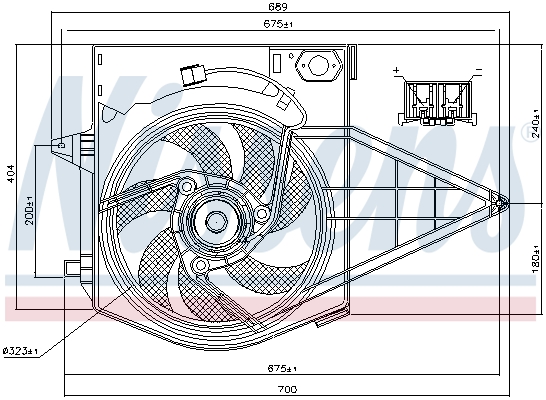 NISSENS 85003 Ventola, Raffreddamento motore