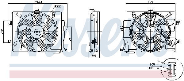 MAHLE CFF 403 000P Kjølevifte, motor