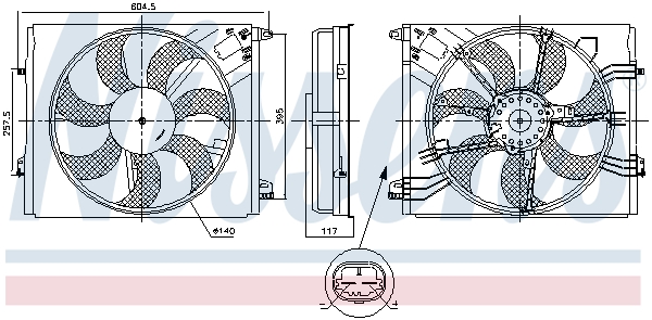 TYC 802-0012 Kjølevifte, motor