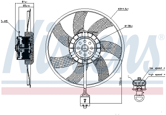 MAXGEAR 71-0020 Kjølevifte, motor