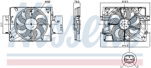VAN WEZEL 1858751 Kjølevifte, motor