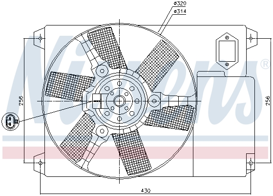 NISSENS 85020 Ventola, Raffreddamento motore