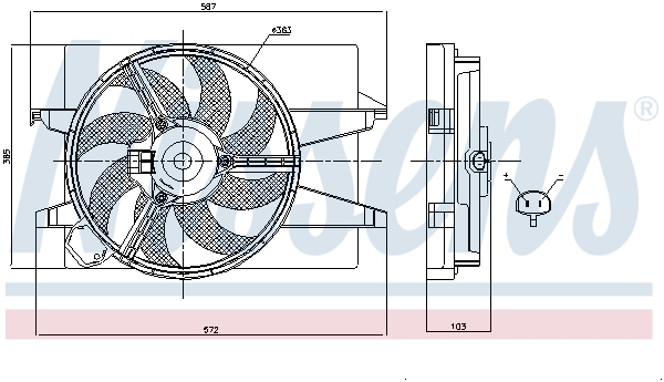 NISSENS 85030 Ventola, Raffreddamento motore-Ventola, Raffreddamento motore-Ricambi Euro