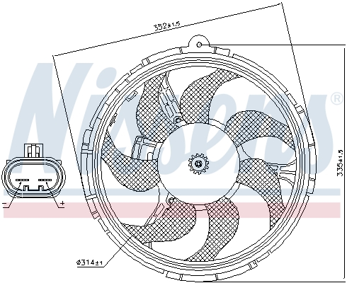 NISSENS 85040 Ventola, Raffreddamento motore