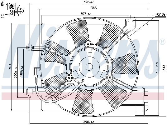 NISSENS 85060 Ventola, Raffreddamento motore-Ventola, Raffreddamento motore-Ricambi Euro