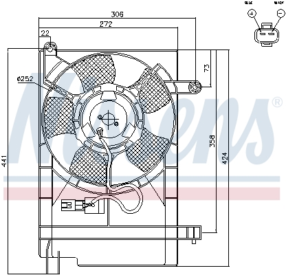 NISSENS 85062 Ventola, Raffreddamento motore