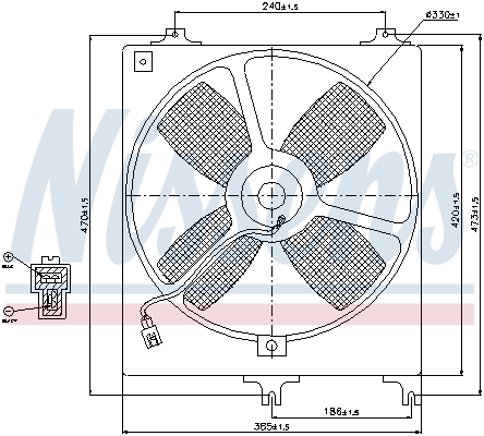 NISSENS 85069 Ventola, Raffreddamento motore-Ventola, Raffreddamento motore-Ricambi Euro