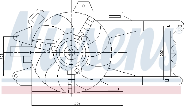 NISSENS 85117 Ventola, Raffreddamento motore-Ventola, Raffreddamento motore-Ricambi Euro