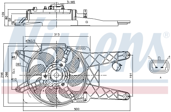 NISSENS 85138 Ventola, Raffreddamento motore-Ventola, Raffreddamento motore-Ricambi Euro