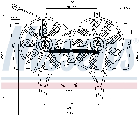 NISSENS 85149 Ventola, Raffreddamento motore-Ventola, Raffreddamento motore-Ricambi Euro