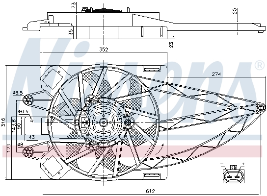 NISSENS 85150 Ventola, Raffreddamento motore