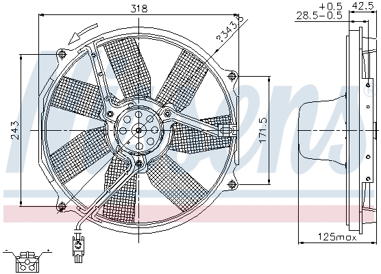 NISSENS 85151 Ventola, Raffreddamento motore