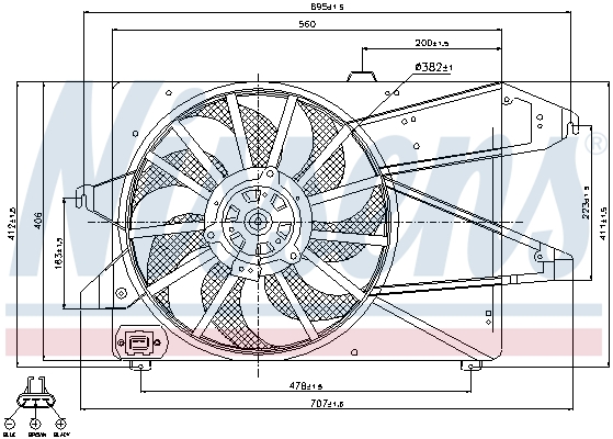 NISSENS 85191 Ventola, Raffreddamento motore