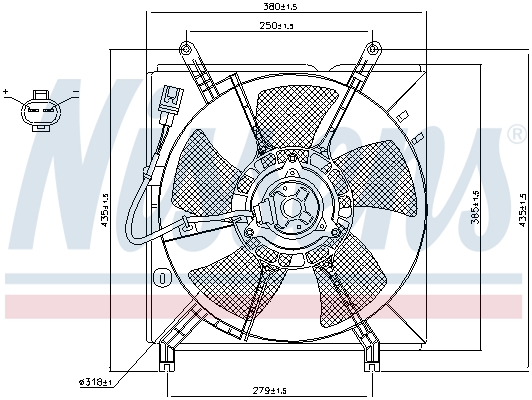 NISSENS 85238 Ventola, Raffreddamento motore-Ventola, Raffreddamento motore-Ricambi Euro