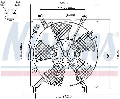 NISSENS 85241 Ventola, Raffreddamento motore-Ventola, Raffreddamento motore-Ricambi Euro