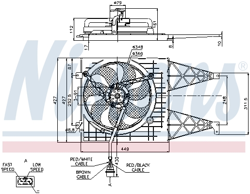 NISSENS 85249 Ventola, Raffreddamento motore