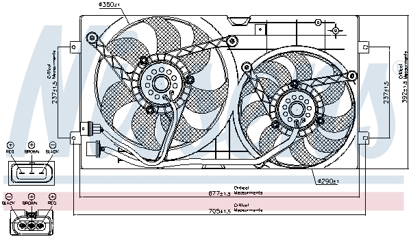 NISSENS 85250 Ventola, Raffreddamento motore