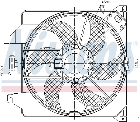 NISSENS 85261 Ventola, Raffreddamento motore-Ventola, Raffreddamento motore-Ricambi Euro