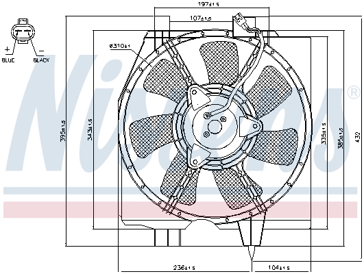 NISSENS 85275 Ventola, Raffreddamento motore