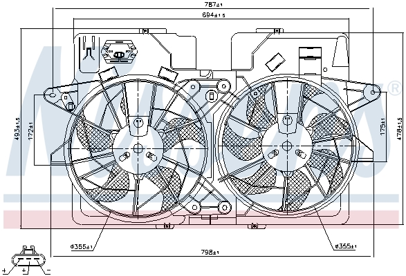 NISSENS 85278 Ventola, Raffreddamento motore