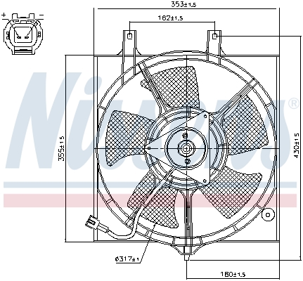 NISSENS 85281 Ventola, Raffreddamento motore