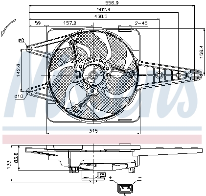 NISSENS 85341 Ventola, Raffreddamento motore-Ventola, Raffreddamento motore-Ricambi Euro