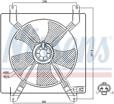 NISSENS 85355 Ventola, Raffreddamento motore