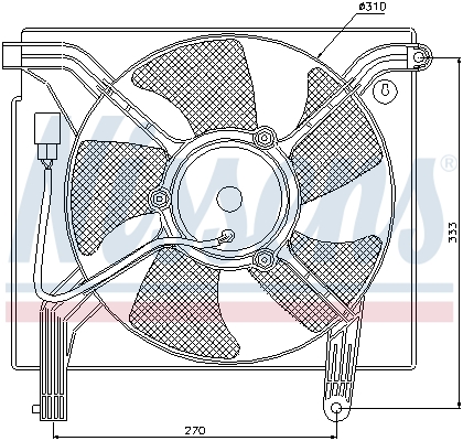 NISSENS 85361 Ventola, Raffreddamento motore