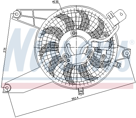 NISSENS 85370 Ventola, Raffreddamento motore