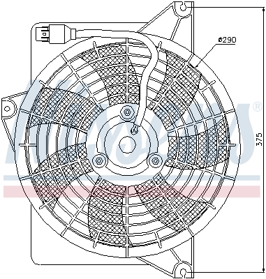 NISSENS 85371 Ventola, Raffreddamento motore-Ventola, Raffreddamento motore-Ricambi Euro