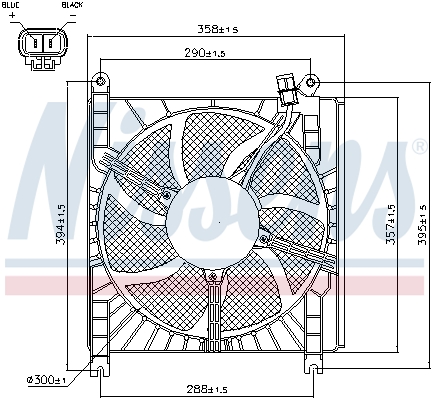 NISSENS 85415 Ventola, Raffreddamento motore