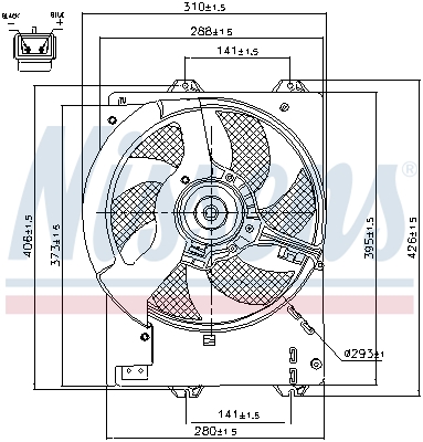 NISSENS 85444 Ventola, Raffreddamento motore-Ventola, Raffreddamento motore-Ricambi Euro