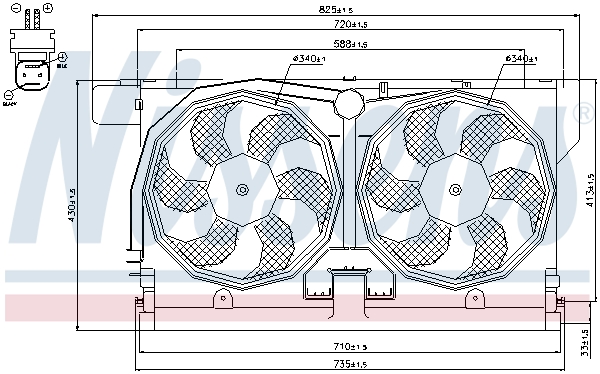 NISSENS 85513 Ventola, Raffreddamento motore-Ventola, Raffreddamento motore-Ricambi Euro