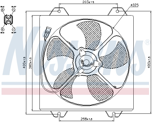 NISSENS 85530 Ventola, Raffreddamento motore