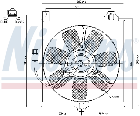 NISSENS 85534 Ventola, Raffreddamento motore-Ventola, Raffreddamento motore-Ricambi Euro