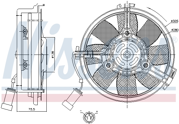 NISSENS 85546 Ventola, Raffreddamento motore