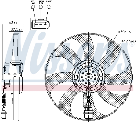 NISSENS 85549 Ventola, Raffreddamento motore