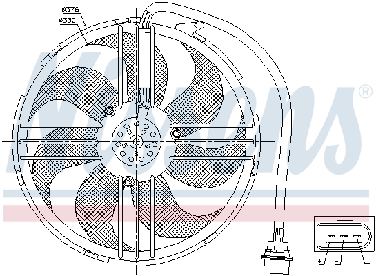 NISSENS 85551 Ventola, Raffreddamento motore-Ventola, Raffreddamento motore-Ricambi Euro