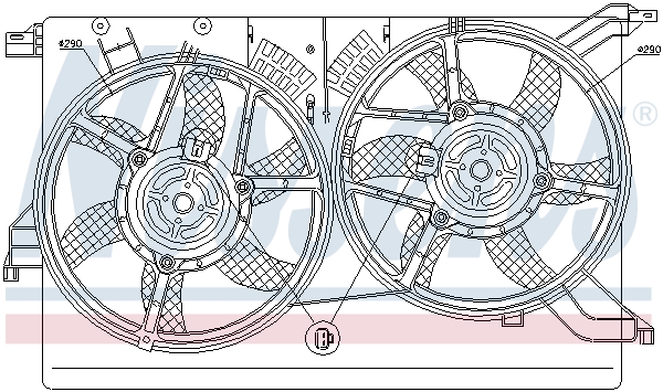 NISSENS 85578 Ventola, Raffreddamento motore-Ventola, Raffreddamento motore-Ricambi Euro