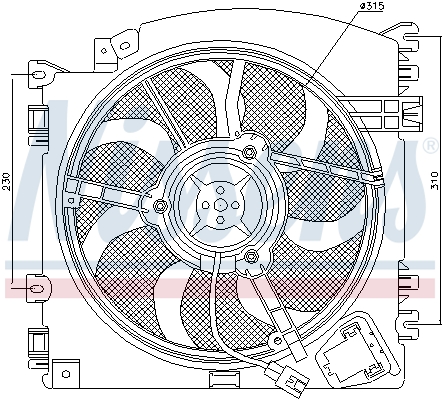 NISSENS 85598 Ventola, Raffreddamento motore-Ventola, Raffreddamento motore-Ricambi Euro