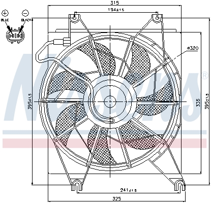 NISSENS 85620 Ventola, Raffreddamento motore