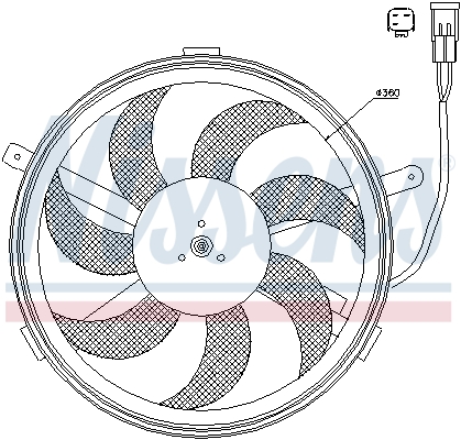 NISSENS 85631 Ventola, Raffreddamento motore