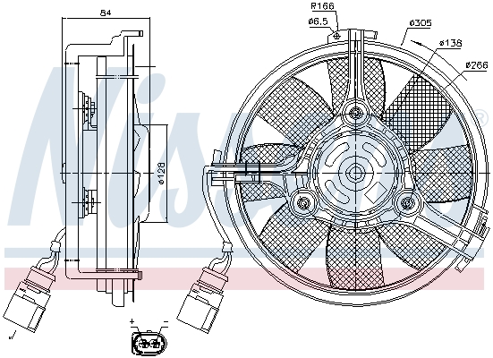 NISSENS 85639 Ventola, Raffreddamento motore-Ventola, Raffreddamento motore-Ricambi Euro