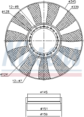 NISSENS 85664 Ventola, Raffreddamento motore-Ventola, Raffreddamento motore-Ricambi Euro