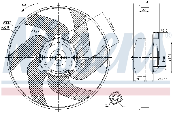 NISSENS 85666 Ventola, Raffreddamento motore