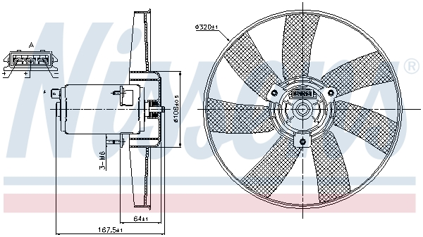 NISSENS 85677 Ventola, Raffreddamento motore-Ventola, Raffreddamento motore-Ricambi Euro